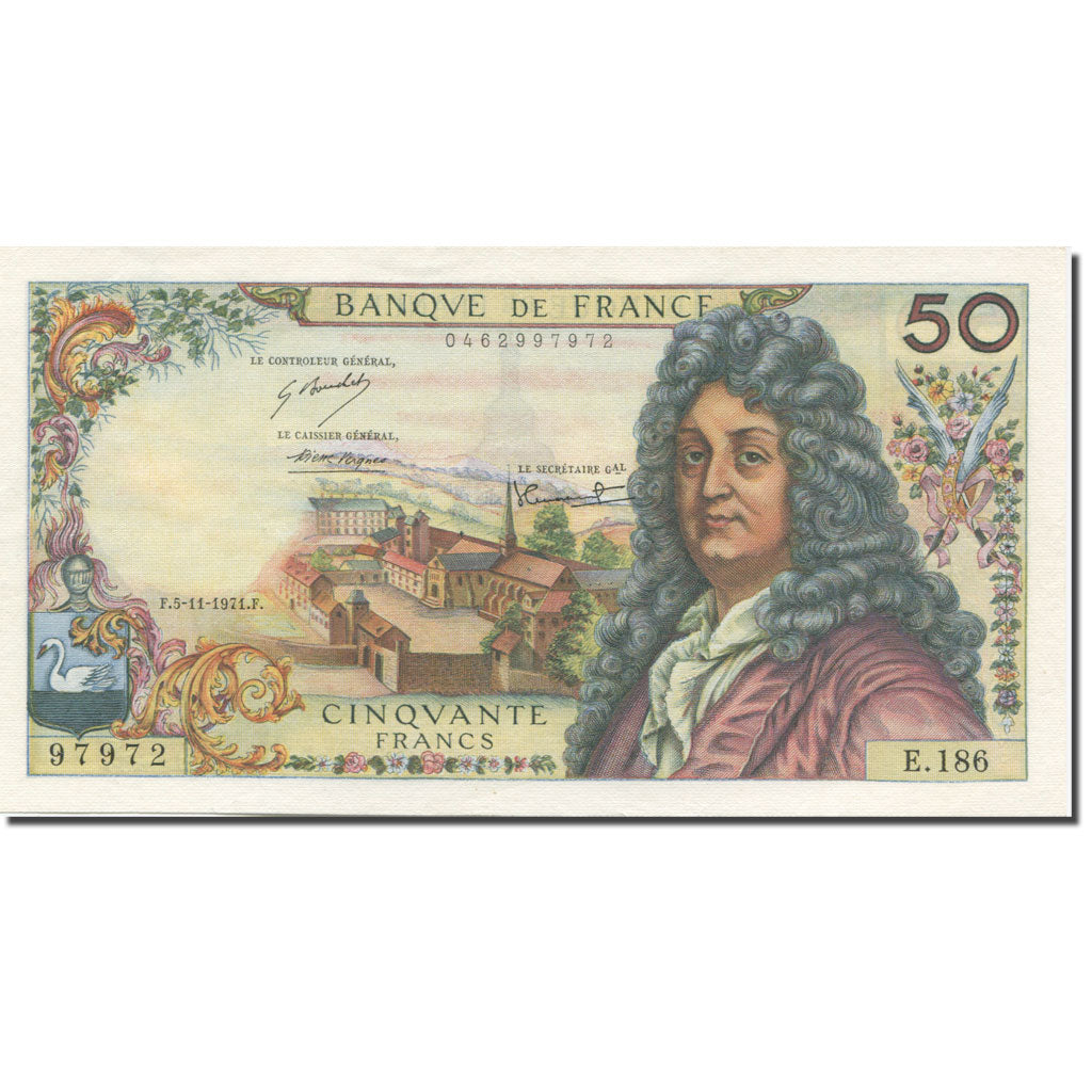 Francia, 50 Francs, Racine, 1971, 1971-11-05, SPL, Fayette:64.19, KM:148d