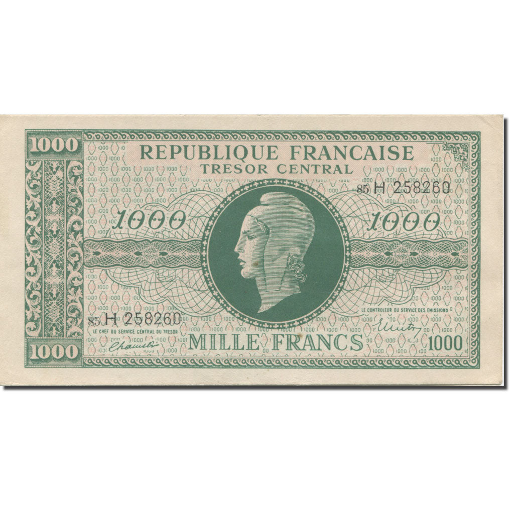 França, 1000 Francs, Marianne, 1945, Faux d'Epoque, AU(55-58), Fayette:VF 13