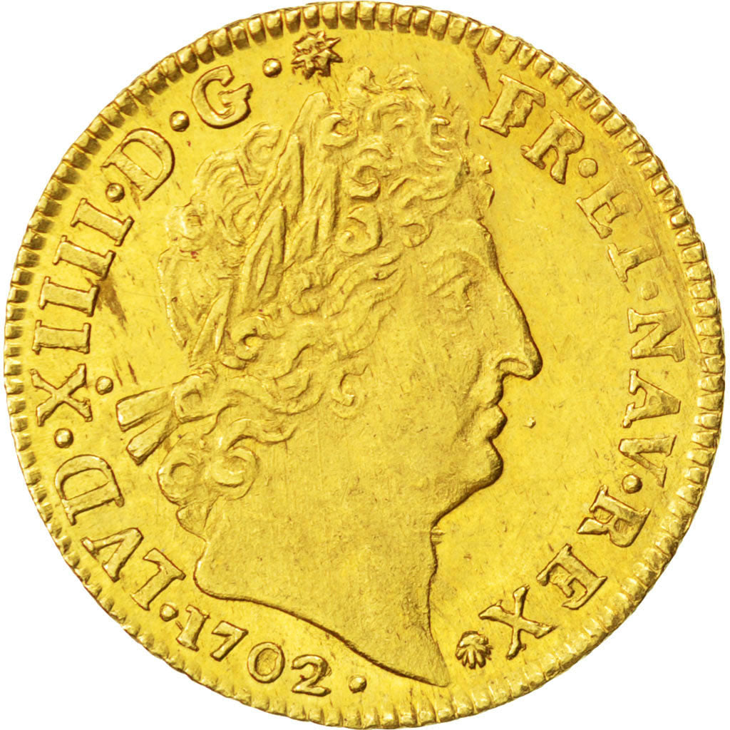 Louis XIV, Louis d'or aux 8 L 1702 Lille flan neuf, PCGS MS62, KM 334.21