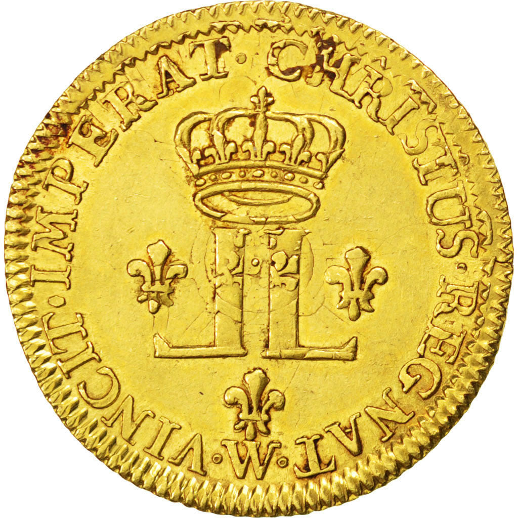 Coin, France, Louis XV, Louis d'or aux 2 L, Louis d'Or, 1721, Lille, AU(55-58)