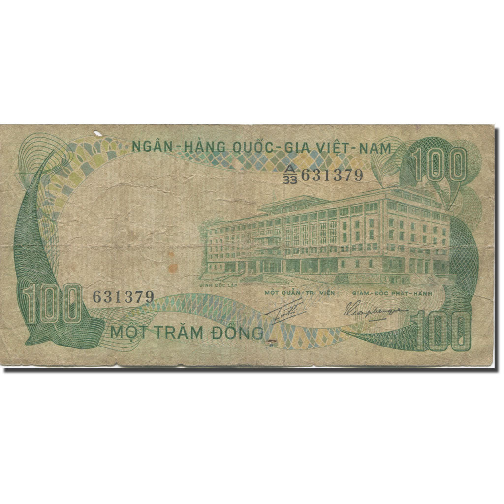 Banknote, South Viet Nam, 100 Dông, 1972, KM:31a, VG(8-10)