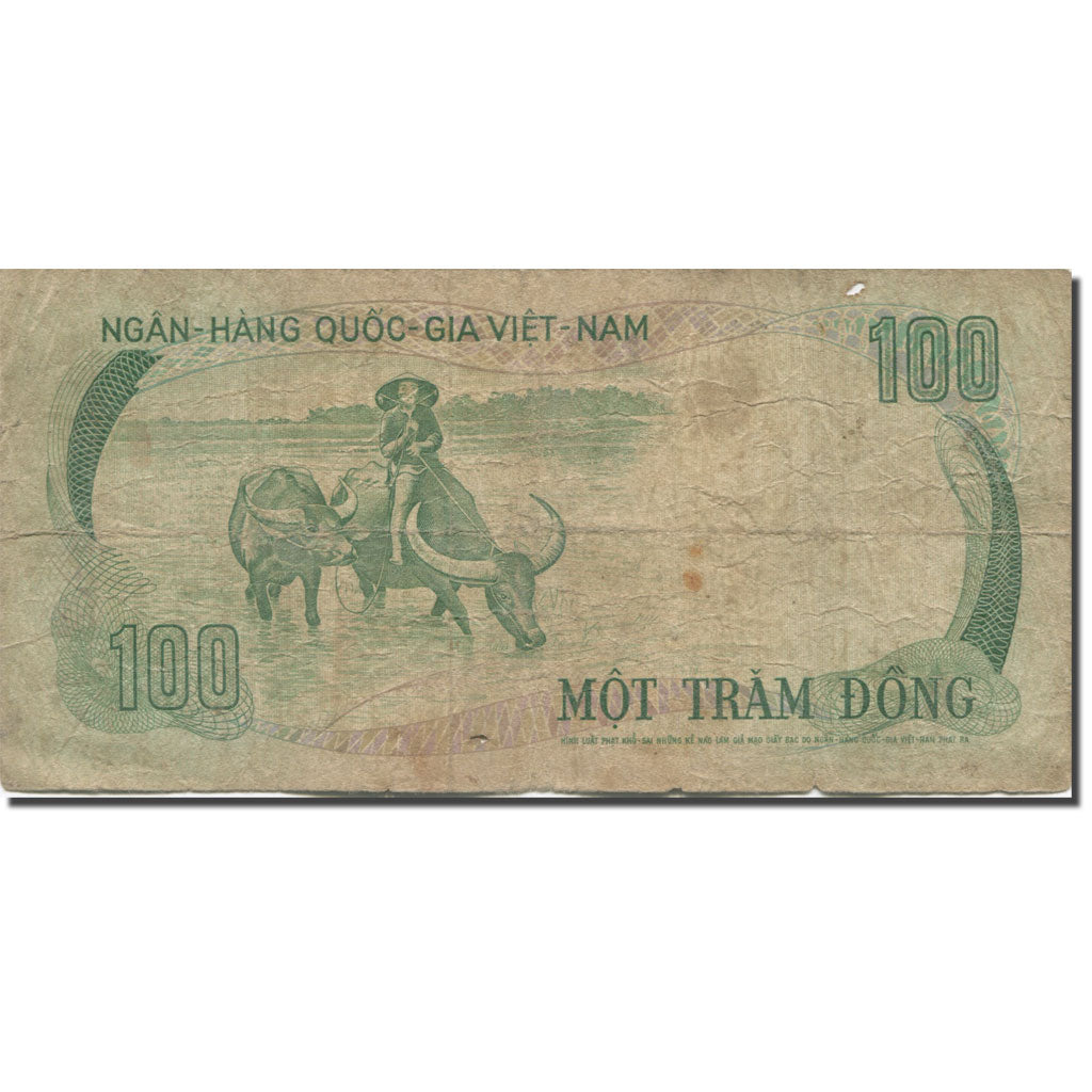 Banknote, South Viet Nam, 100 Dông, 1972, KM:31a, VG(8-10)