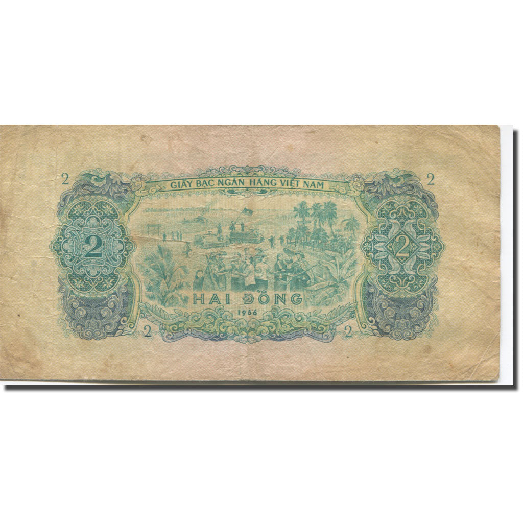 Banknote, South Viet Nam, 2 Dông, 1966, KM:41a, VF(20-25)
