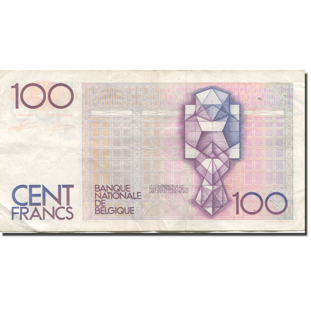 Banknote, Belgium, 100 Francs, Undated (1982-94), KM:142a, AU(50-53)