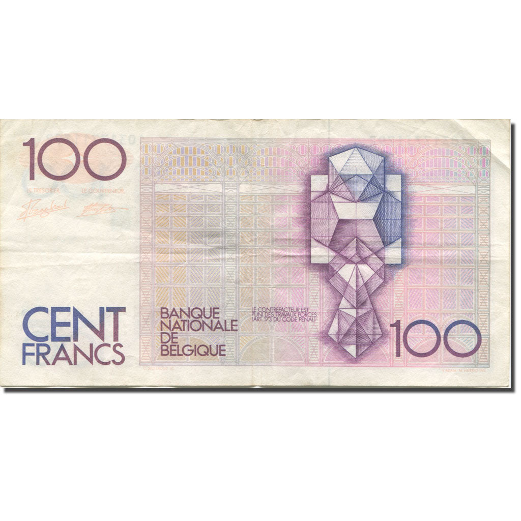 Banknote, Belgium, 100 Francs, Undated (1982-94), KM:142a, EF(40-45)