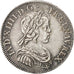 Louis XIV, 1/4 Ecu à la mèche courte 1644 Paris Rose, KM 161.1