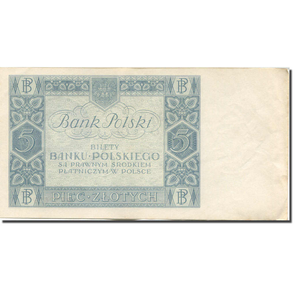 Billet, Pologne, 5 Zlotych, 1940, 1940-03-01, KM:93, TTB+