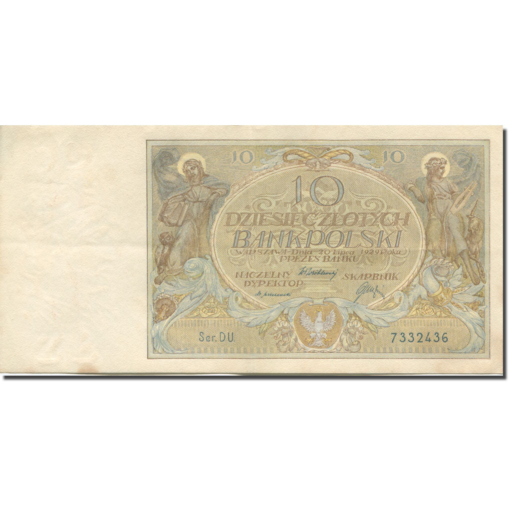 Banknote, Poland, 10 Zlotych, 1929, 1929-07-20, KM:69, EF(40-45)