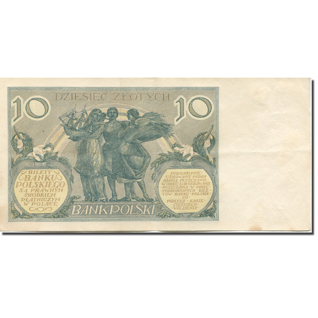 Banknote, Poland, 10 Zlotych, 1929, 1929-07-20, KM:69, EF(40-45)