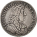 FRANCE, 1/2 Écu à la cravate, 1/2 ECU, 1676, Paris, KM #230.1, EF(40-45), Silver