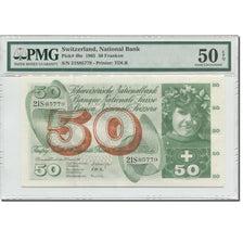 Nota, Suíça, 50 Franken, 1965, 1965-12-23, Rara, KM:48e, avaliada, PMG