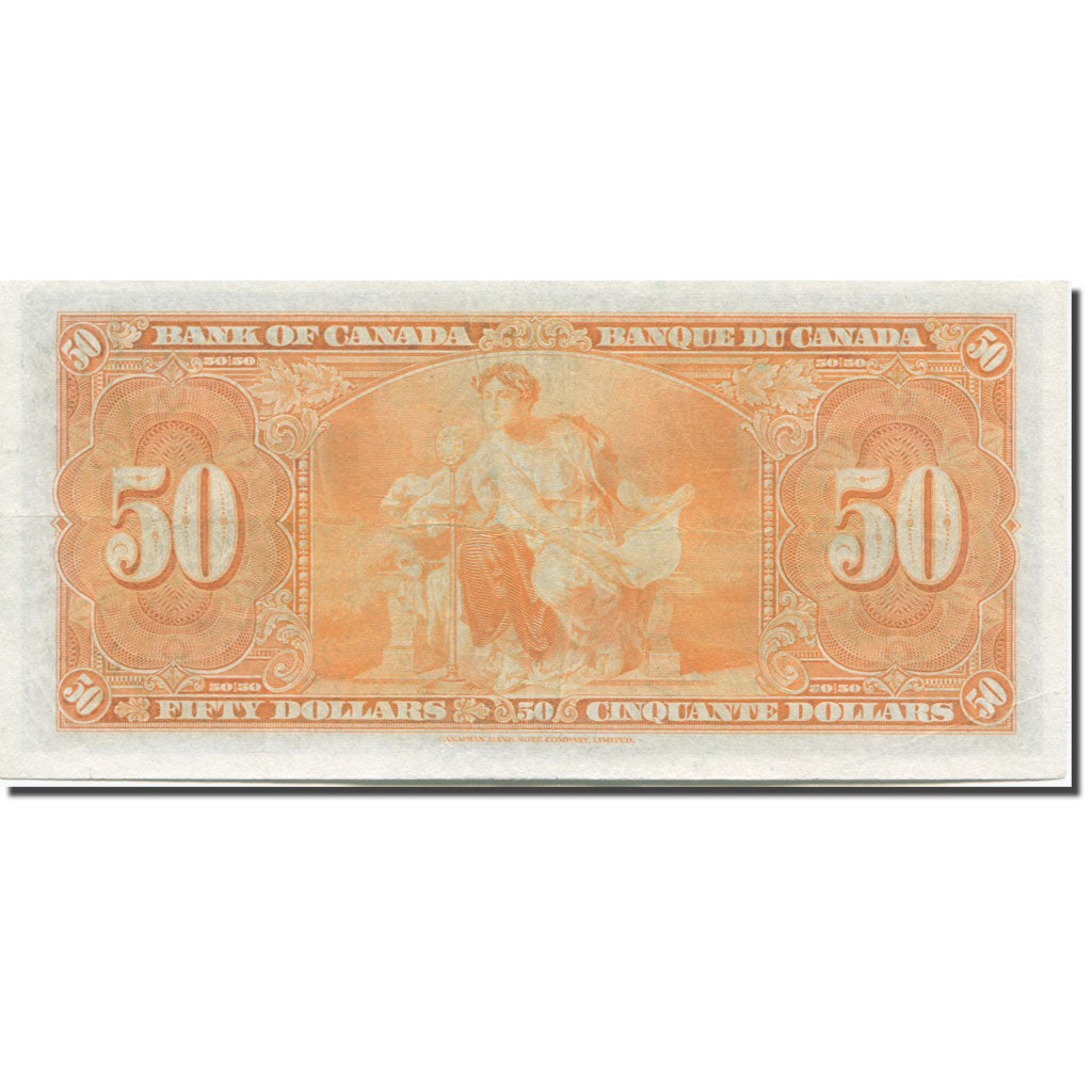 Banknote, Canada, 50 Dollars, 1937, 1937-01-02, KM:63b, AU(50-53)