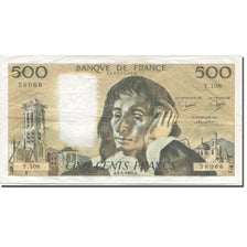 Francia, 500 Francs, Pascal, 1980, 1980-04-03, MB+, Fayette:71.21, KM:156e