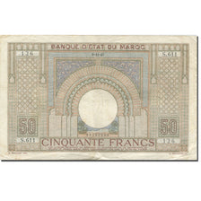 Banknote, Morocco, 50 Francs, 1942, 1942-11-09, KM:13, VF(20-25)