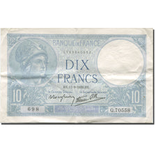 France, 10 Francs, Minerve, 1939, 1939-08-17, VF(30-35), Fayette:7.5, KM:84