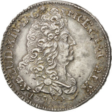 Francia, Louis XIV, Écu aux 8 L, Ecu, 1691, Dijon, BB+, Argento, KM:275.13,...