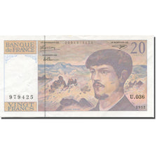 France, 20 Francs, Debussy, 1992, SUP, Fayette:66bis.3, KM:151f