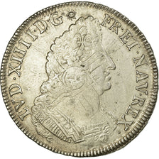 Moneda, Francia, Louis XIV, Écu aux palmes, Ecu, 1693, Bordeaux, MBC+, Plata