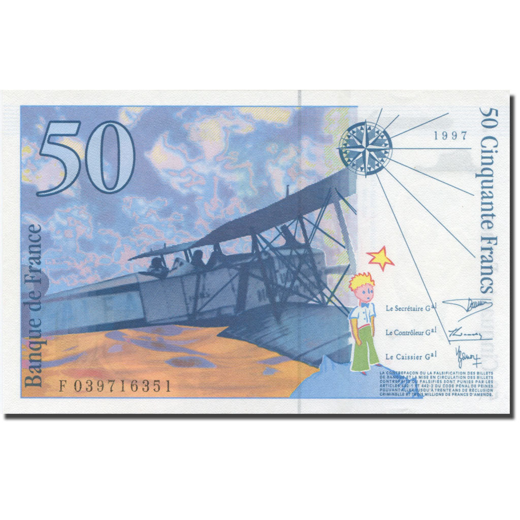 Francia, 50 Francs, St Exupéry, 1997, FDS, Fayette:73.04, KM:157Ad