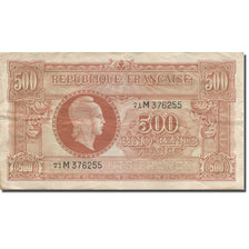 Francia, 500 Francs, Marianne, 1945, 1945-06-04, B+, Fayette:VF11.02, KM:106