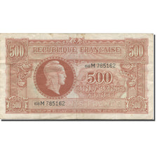 Francja, 500 Francs, Marianne, 1945, 1945-06-04, VF(20-25), Fayette:VF11.02