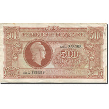 Francia, 500 Francs, Marianne, 1945, 1945-06-04, MB, Fayette:VF11.01, KM:106