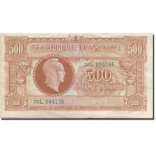 Francia, 500 Francs, Marianne, 1945, 1945-06-04, BC, Fayette:VF11.01, KM:106
