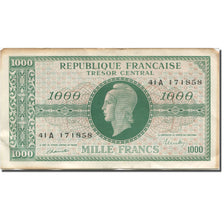 Francia, 1000 Francs, Marianne, 1945, 1945-06-04, MB+, Fayette:VF 12.01, KM:107