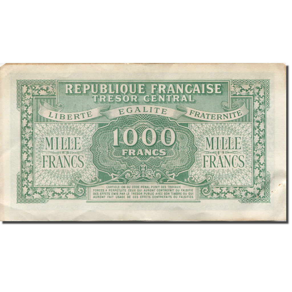 Frankreich, 1000 Francs, Marianne, 1945, 1945-06-04, S+, Fayette:VF 12.01