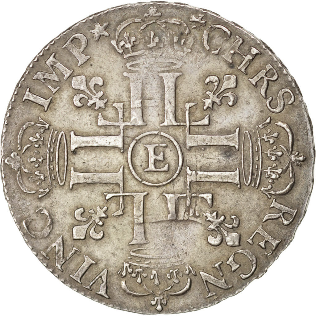 Coin, France, Louis XIV, 1/2 Écu aux 8 L, 1/2 Ecu, 1690, Tours, AU(50-53)