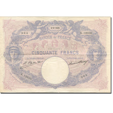 França, 50 Francs, Bleu et Rose, 1889, 1926-09-08, VF(30-35), Fayette:14.39