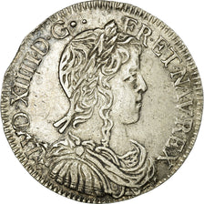 Coin, France, Louis XIV, 1/2 Écu à la mèche longue, 1/2 Ecu, 1654, Nantes