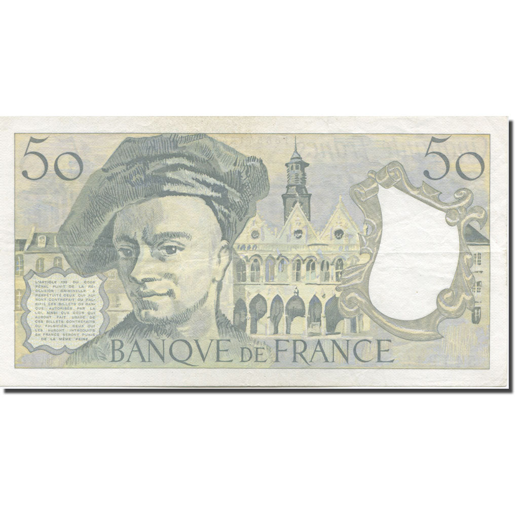Francia, 50 Francs, Quentin de La Tour, 1976, 1987, MBC, Fayette:67.13, KM:152c