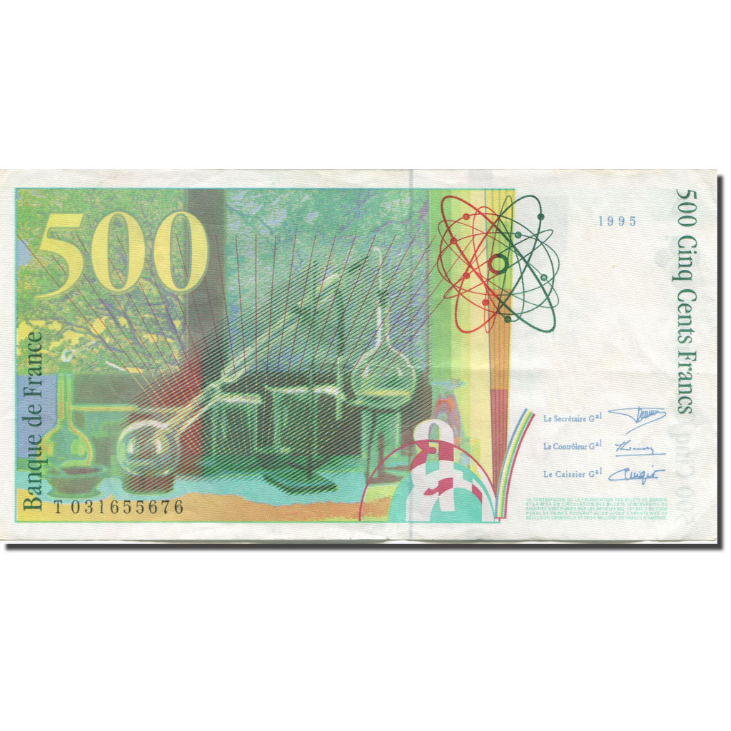 France, 500 Francs, Pierre et Marie Curie, 1993, 1995, EF(40-45), Fayette:76.2