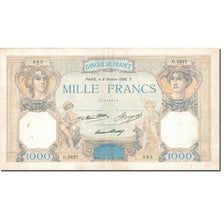 France, 1000 Francs, Cérès et Mercure, 1927, 1936-10-08, TB+, Fayette:37.09