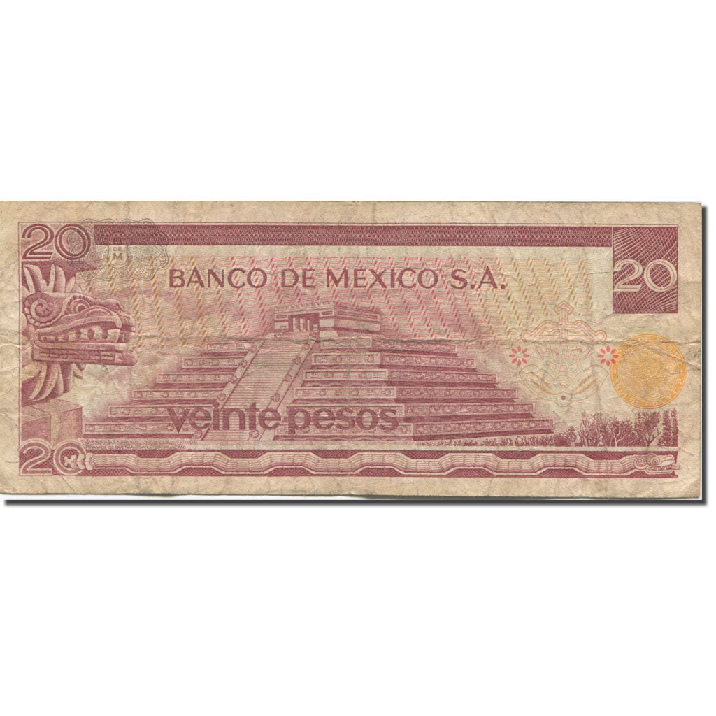 Banknote, Mexico, 20 Pesos, 1972-1977, 1972-12-20, KM:64a, VF(30-35)