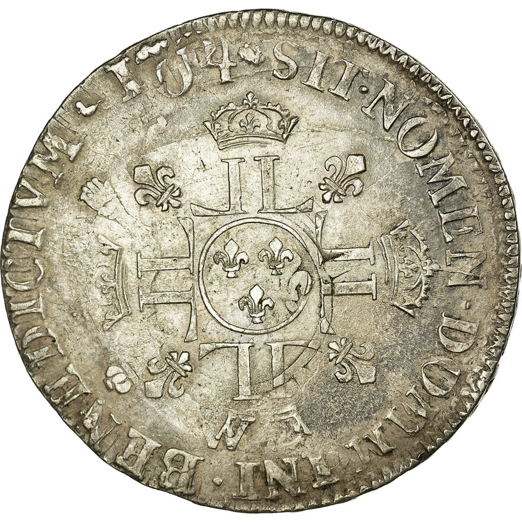 Monnaie, France, 1/2 Ecu, 1704, Lille, TTB+, Argent, KM:355, Gadoury:194a