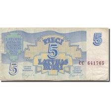 Banknote, Latvia, 5 Rubli, 1992, 1992, KM:37, VF(20-25)
