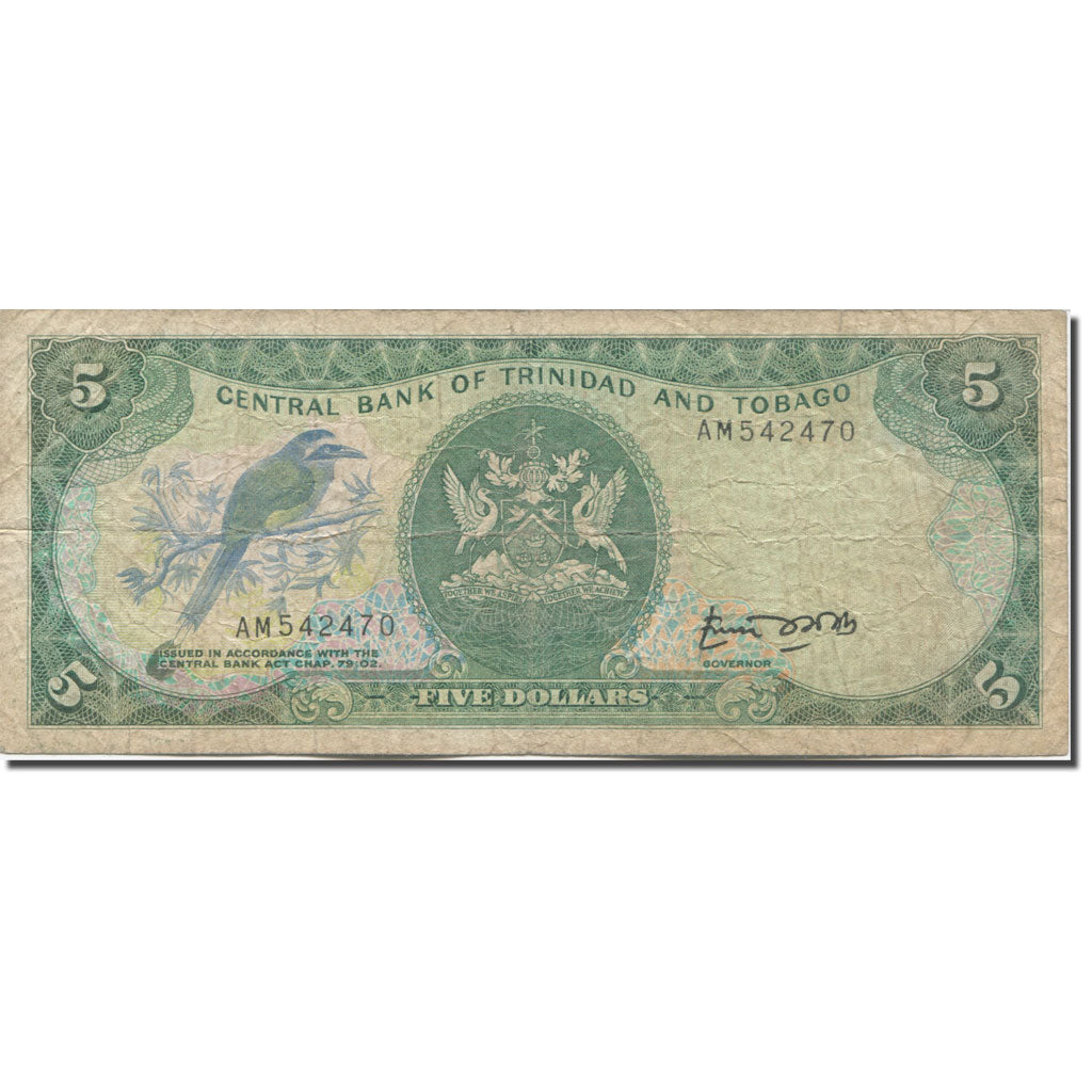 Banknote, Trinidad and Tobago, 5 Dollars, Undated (1985), 1985, KM:37a