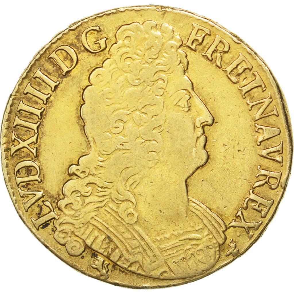 FRANCE, Écu aux 8 L 2e type, ECU, 1708, Rennes, KM #360.24, VF(30-35), Silver, .