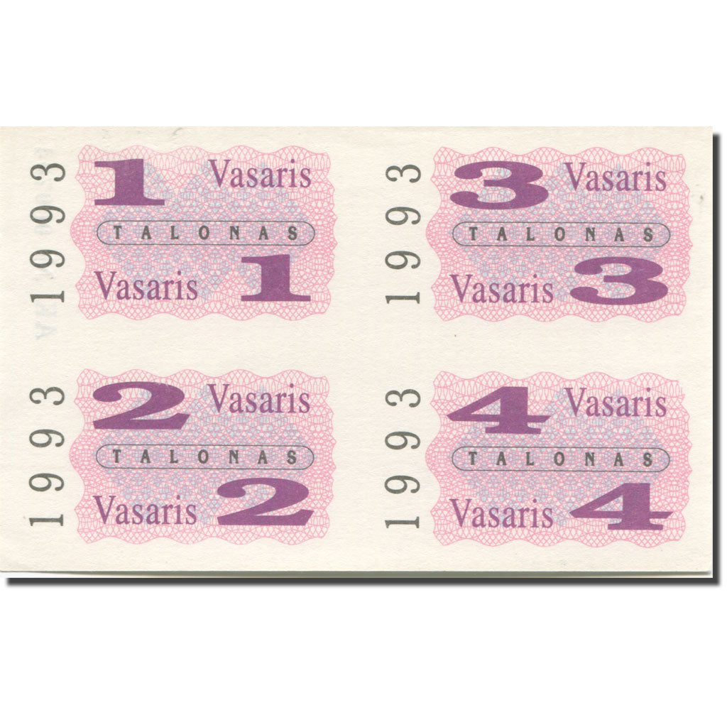 Banknote, Lithuania, 1 Talonas, VASARIS, 1993, 1993, UNC(65-70)