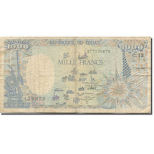 Banknote, Chad, 1000 Francs, 1985-1992, 1992-01-01, KM:10Ac, VF(30-35)