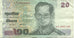 Geldschein, Thailand, 20 Baht, 2002, KM:109, SS+
