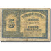 Banknote, Morocco, 5 Francs, 1943, 1943-08-01, KM:24, VF(20-25)