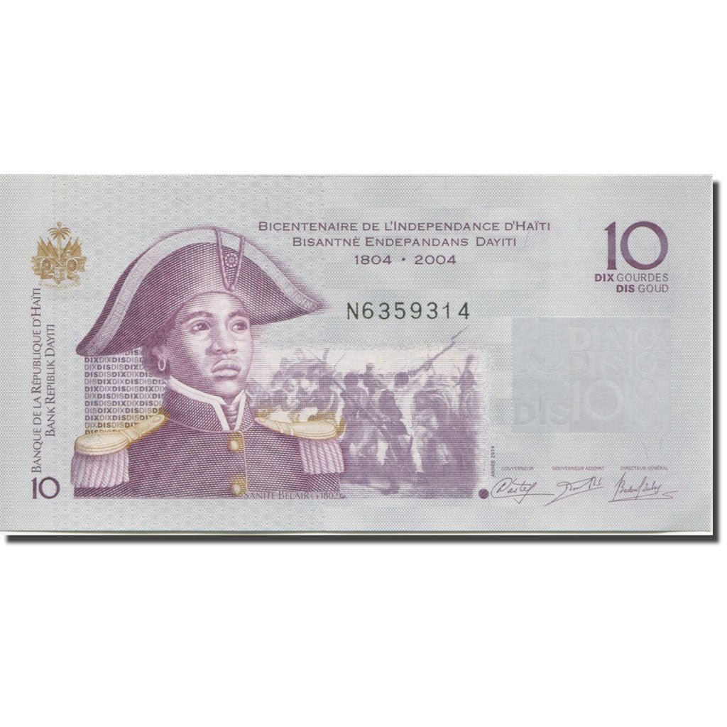 Banknote, Haiti, 10 Gourdes, 2014, 2014, UNC(65-70)