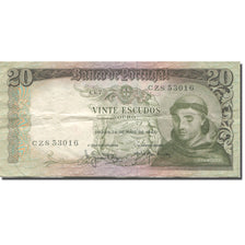 Banknote, Portugal, 20 Escudos, 1964-1966, 1964-05-26, KM:167a, EF(40-45)