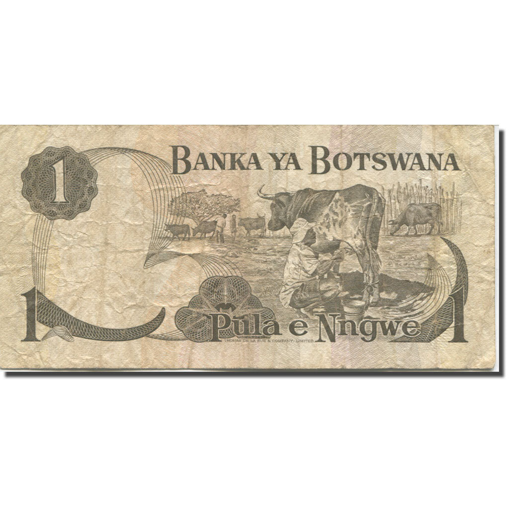 Banknote, Botswana, 1 Pula, Undated (1976), 1976, KM:1a, VF(20-25)