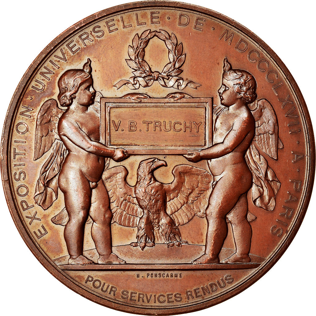 Frankrijk, Medaille, Exposition universelle de Paris, 1867, Ponscarme, ZF+