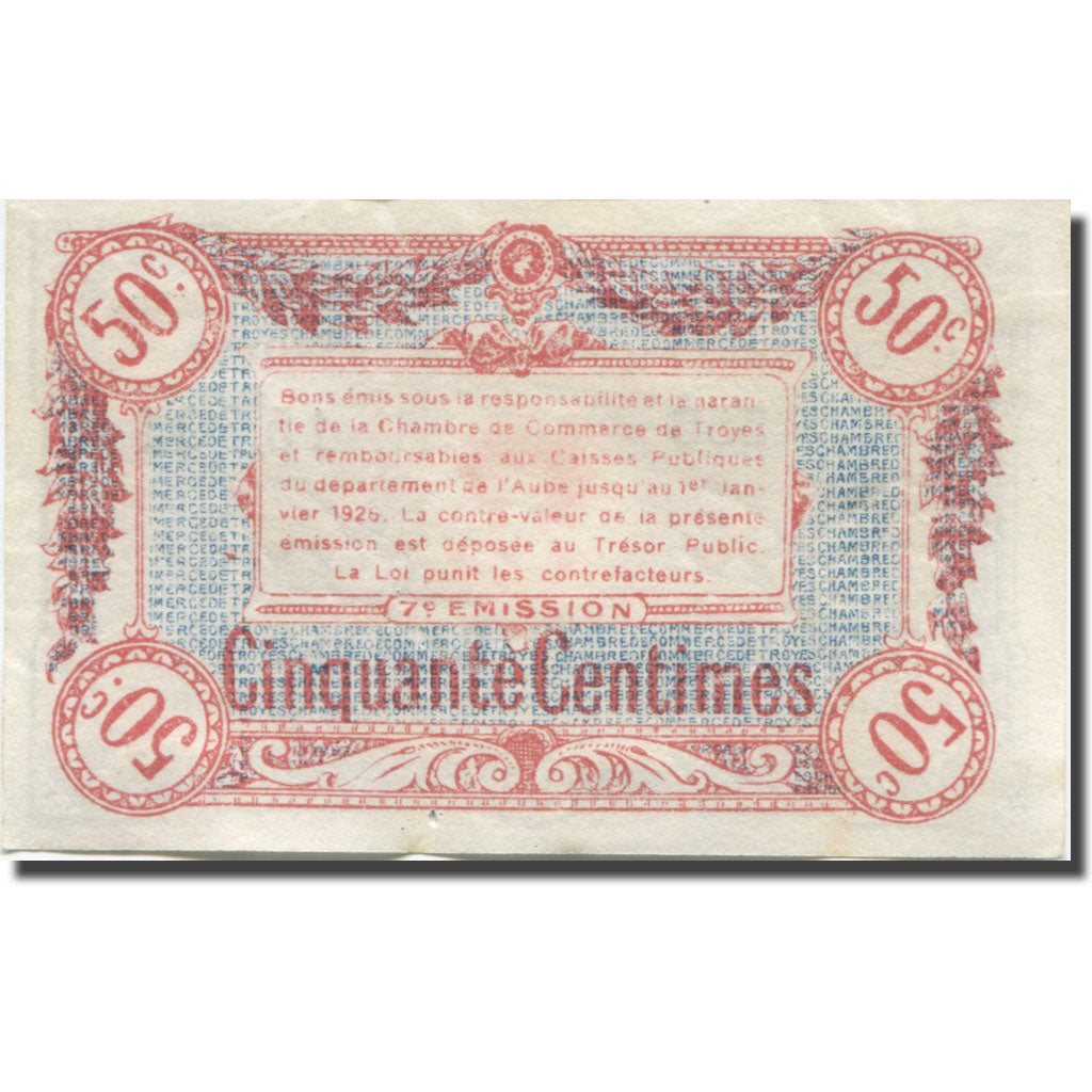 France, 50 Centimes, Troyes, 1926, 1926-01-01, UNC(63)