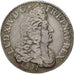 Francia, Louis XIV, 1/2 Écu aux 8 L, 1/2 Ecu, 1691, Dijon, BB, Argento, KM:2...